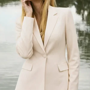 Blazer Feminino de Alfaiataria Estruturado Essence Off White