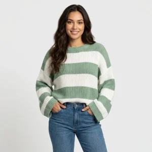 Camisola de malha canelada | Corte solto | Estilo casual moderno