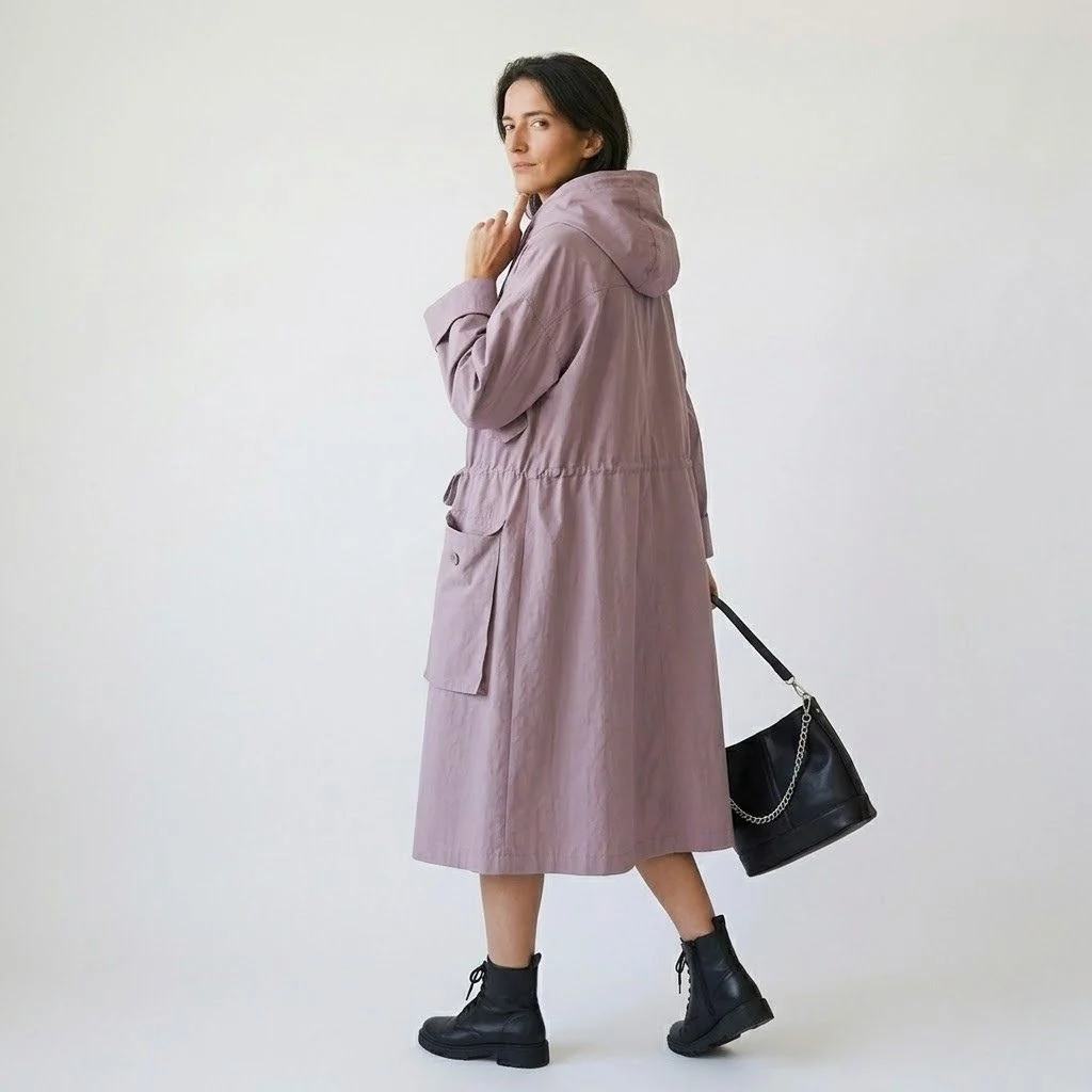 Parka Comprida com Capuz Ajustável e Bolsos Utilitários - Image 5