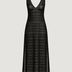 VESTIDO LONGO SAÍDA COM DECOTE V PRETO