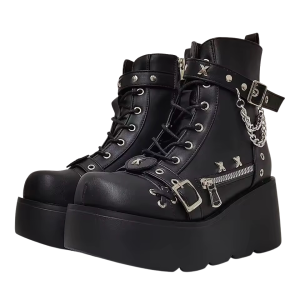 Bota Grazy Cano Curto Plataforma