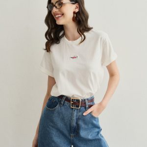 CAMISETA BORDADO PEIXE OFF WHITE